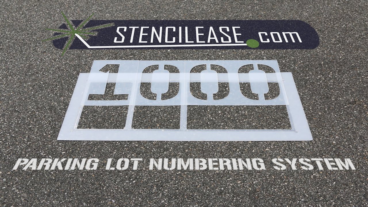 Stencil Ease | Stencil Ease Industrial | Parking Lot Numbering System