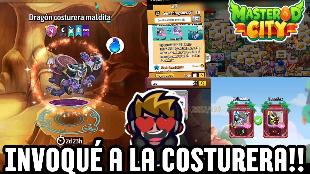 INVOQUÉ A LA NUEVA COSTURERA MALDITA EN LA HH DE INVOCACIÓN😆😆 OTRO DRAGÓN MALDITO MÁS😍😍#dragoncity