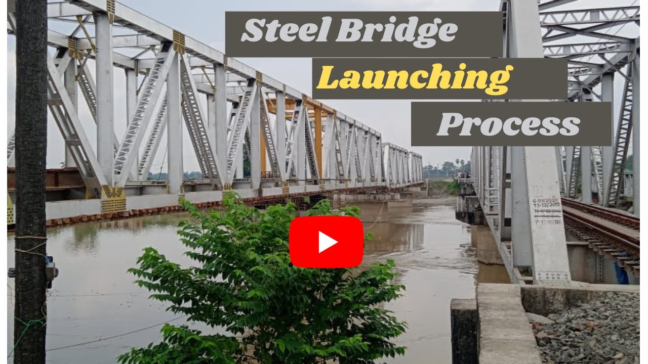How to Launching of Open Web Girder (2 span 45.7 m span open web girder )
