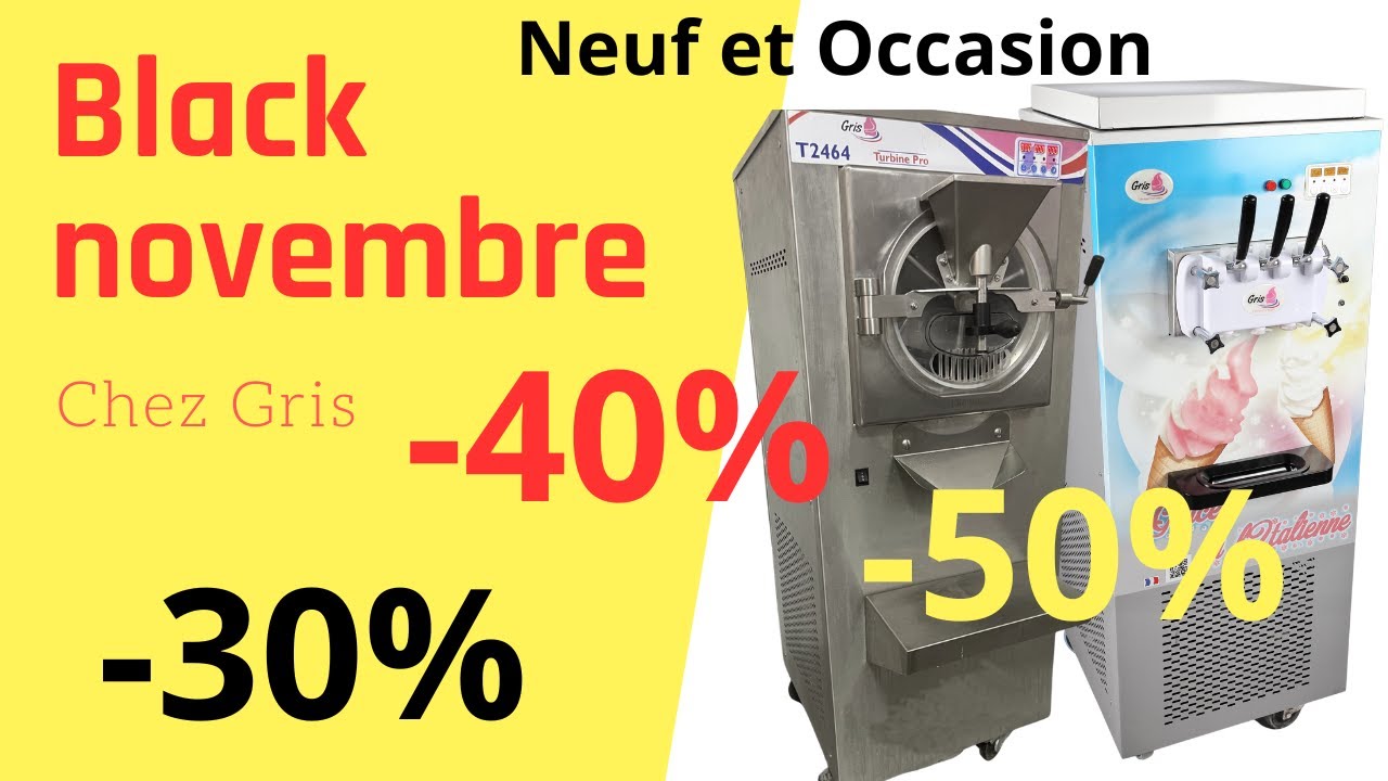 🚨 Méga Promo Black Friday : Machines à Glace - Jusqu'à -50 % de Réduction, Occasion et Neuf !