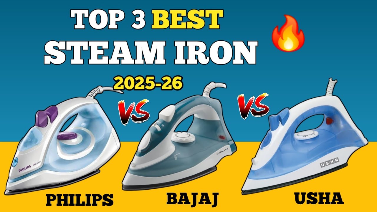 Top 3 Best Steam Iron 2025 🔥 Philips vs Bajaj vs Usha | Best Steam Iron Under ₹1500
