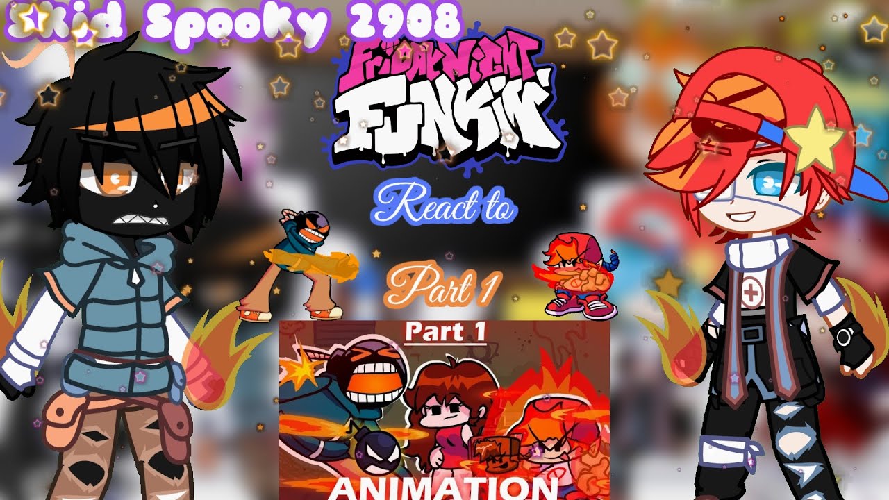 ||GC||FNF||react to Whitty vs BF fire fight animation||Part 1