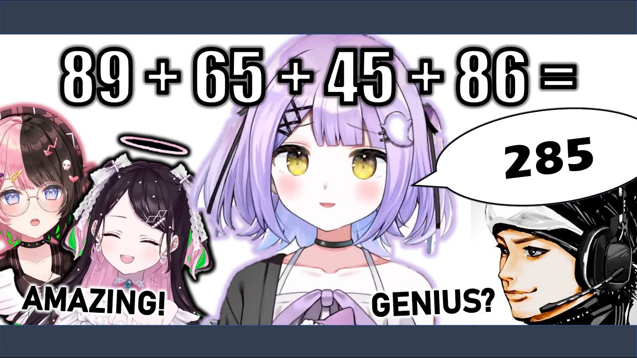 Arithmetic Genius Runa 【Shinomiya Runa, Kaga Nazuna, Tachibana Hinano, Haseshin | VSpo! ENG SUB】