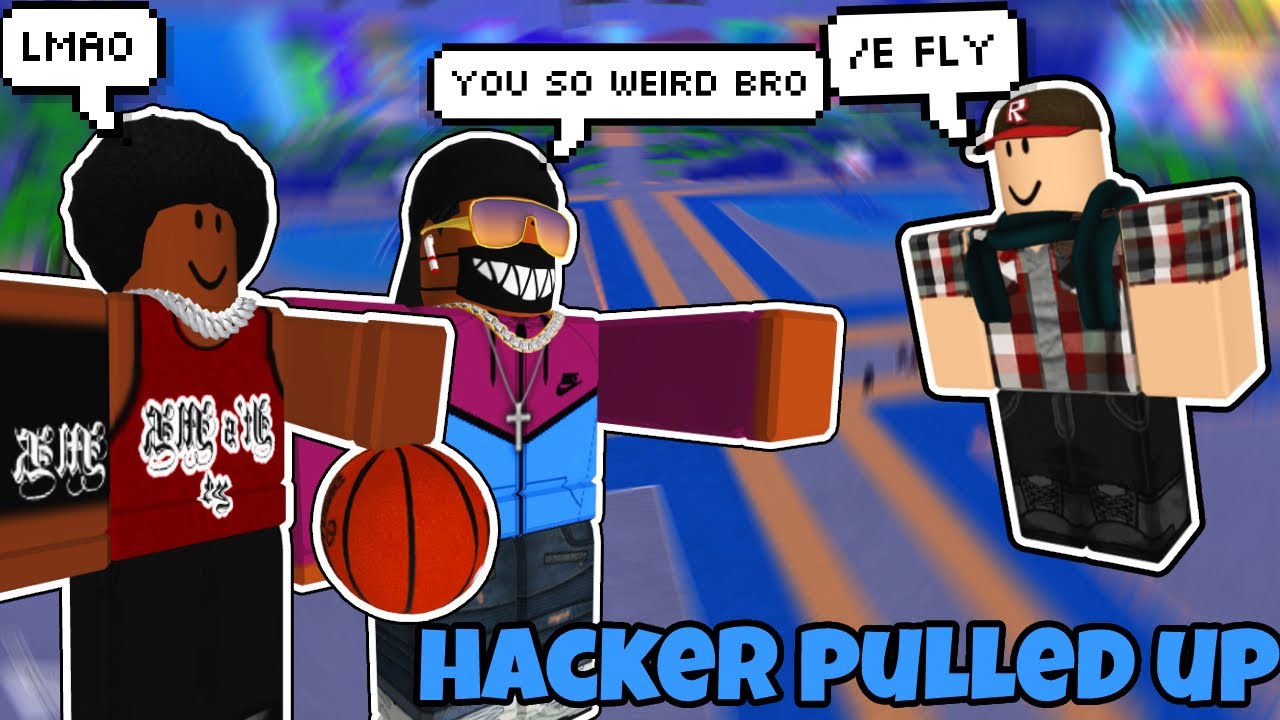 This HACKER pulled up on me and @FlexPlayz... | (ROBLOX HOOPZ)