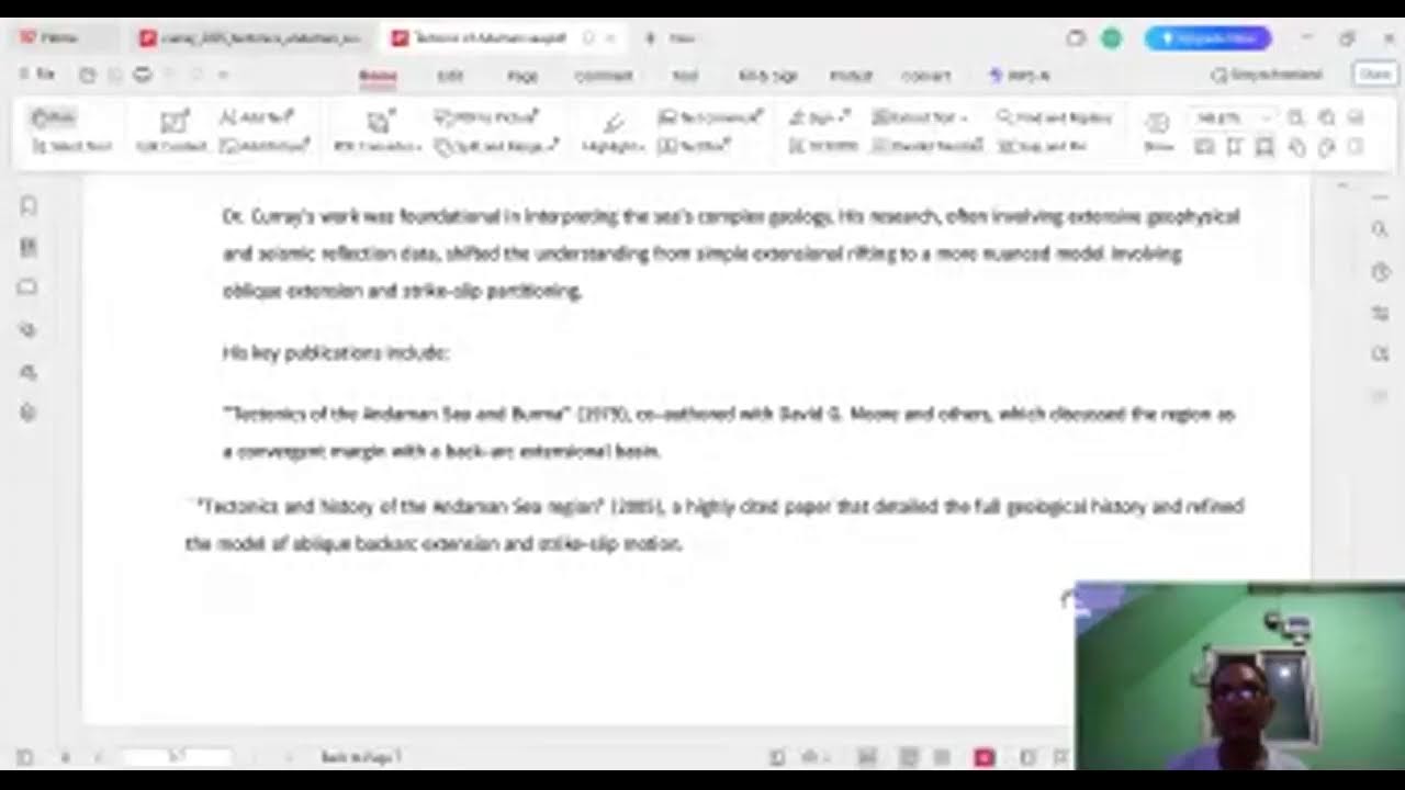 Tectonics and History of Andaman Sea by J.R Currey,1979,2005