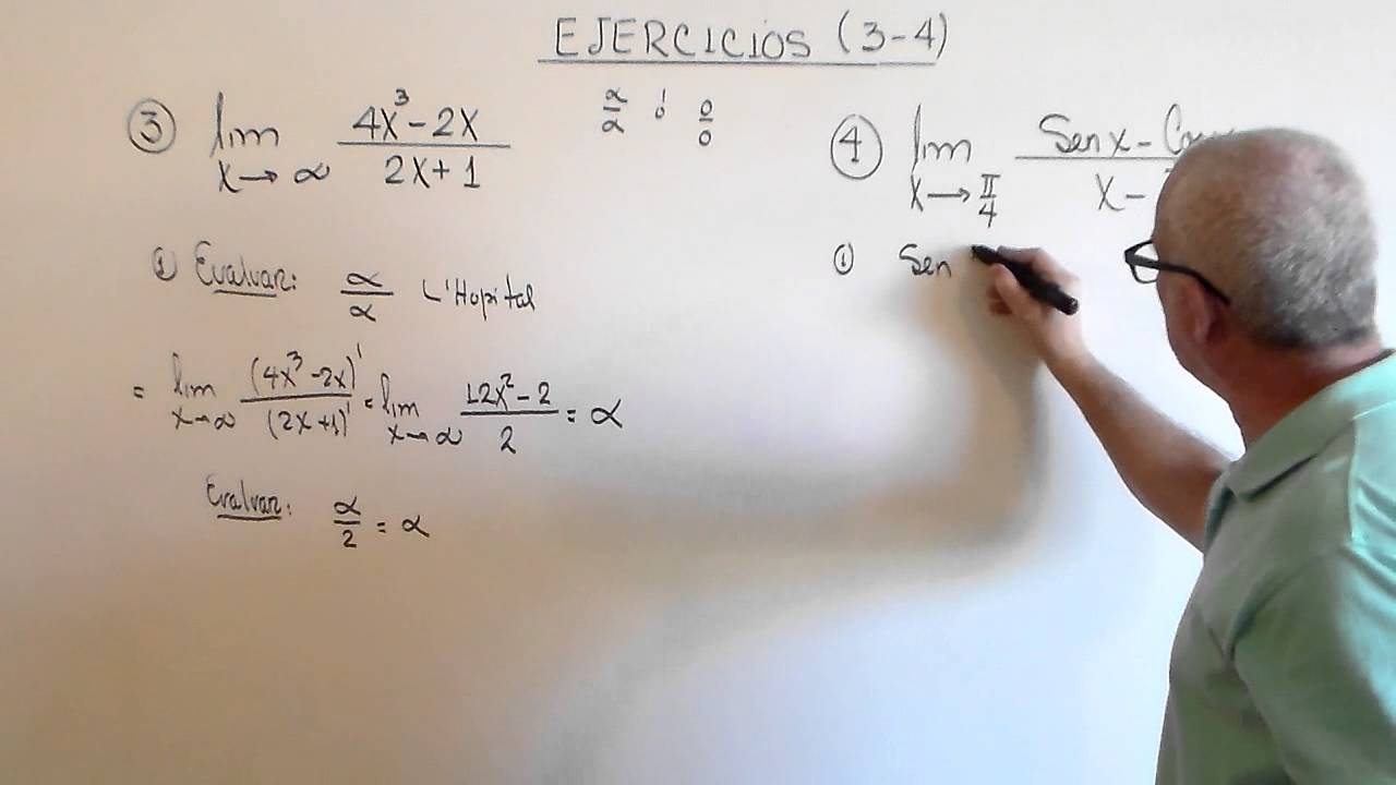 REGLA DE  L' HOPITAL EJERCICIOS ( 3- 4) DE 14.