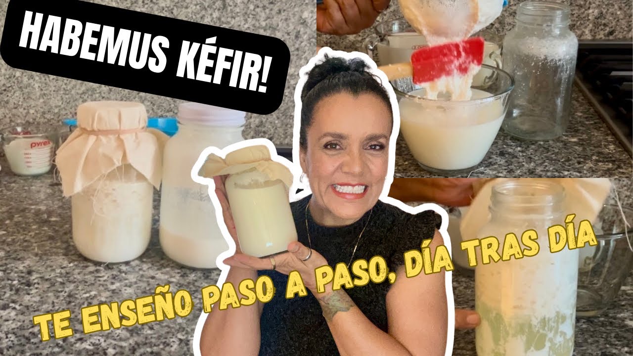 TENEMOS KÉFIR, TE ENSEÑO PASO A PASO Y DÍA TRAS DÍA PARA QUE TENGAS KÉFIR DE ALTA CALIDAD.