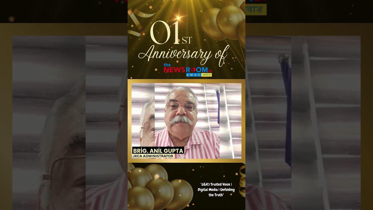 TNR 24 - Awaz, celebrating first successful year. Wishes from Brig. Anil Gupta, Administrator - JKCA