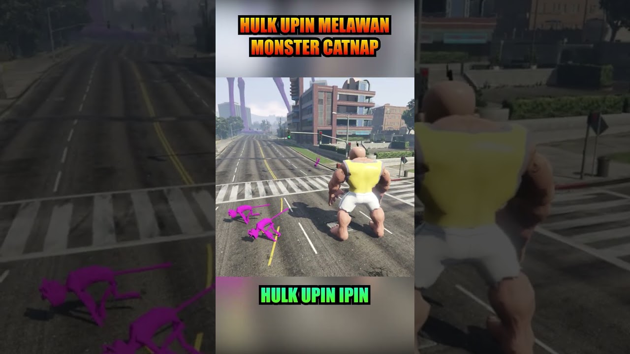 HULK UPIN BERTARUNG MELAWAN MONSTER CATNAP RAKSASA #shorts