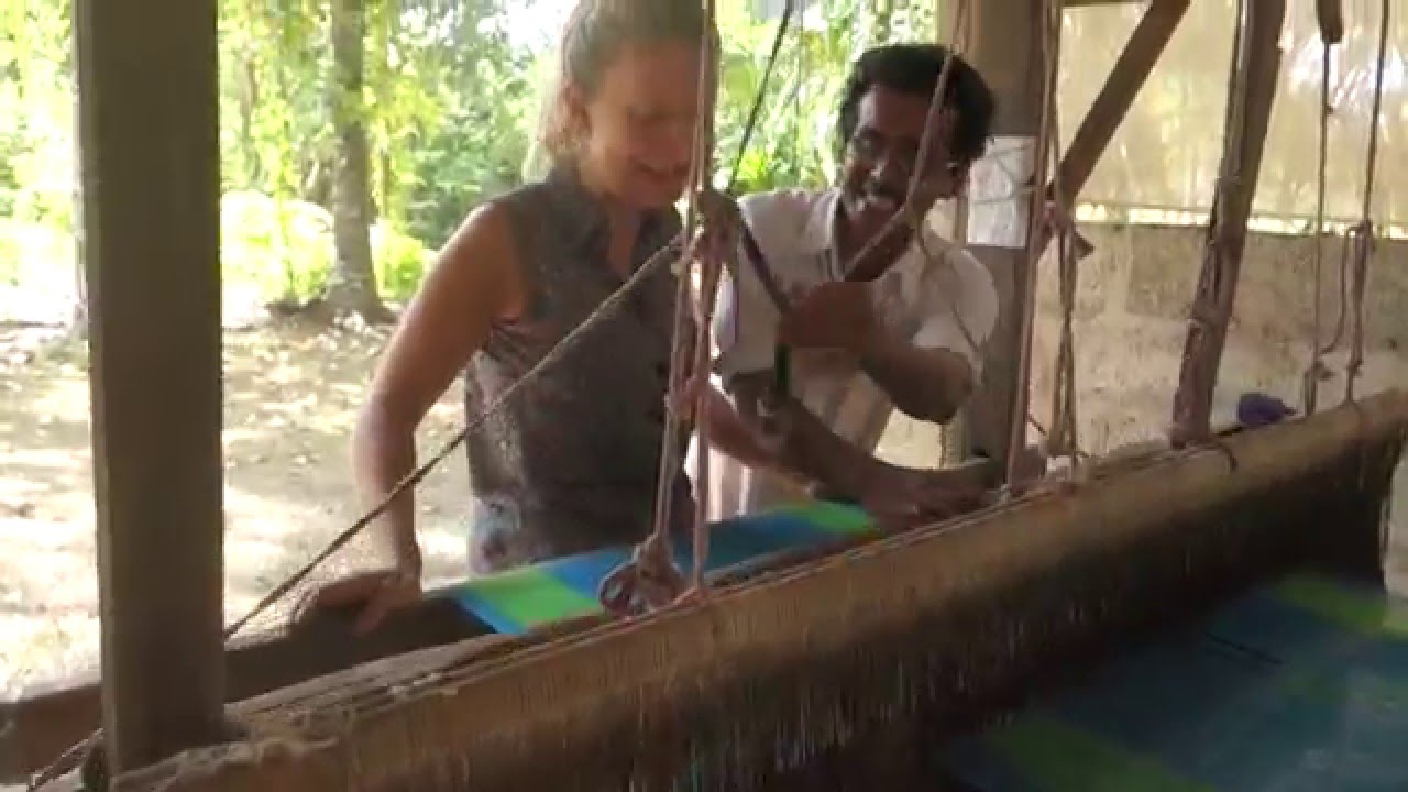 First try at Handloom Weaving at Selyn Fair Trade