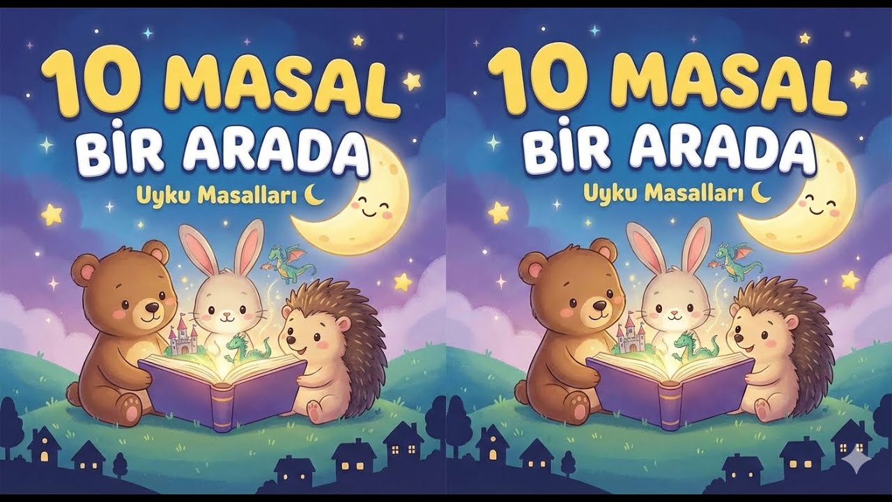 10 Masal Tek Videoda 🌟  Uyumadan Önce Dinle