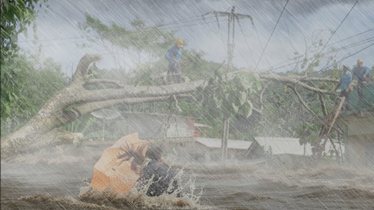 Earth's Biggest Most Terrifying Typhoon Ever Destroys Village Life Again in Asia