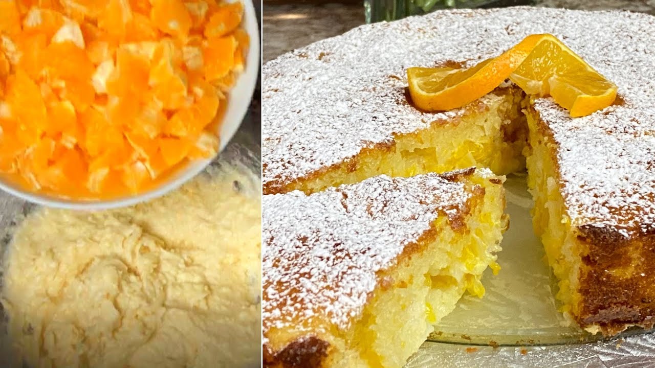 Gâteau à l'orange//DZ// أضيفي البرتقال🍊🍊🍊 لهاد العجينة و النتيجة ستدهشك, كيكة البرتقال المنعشة