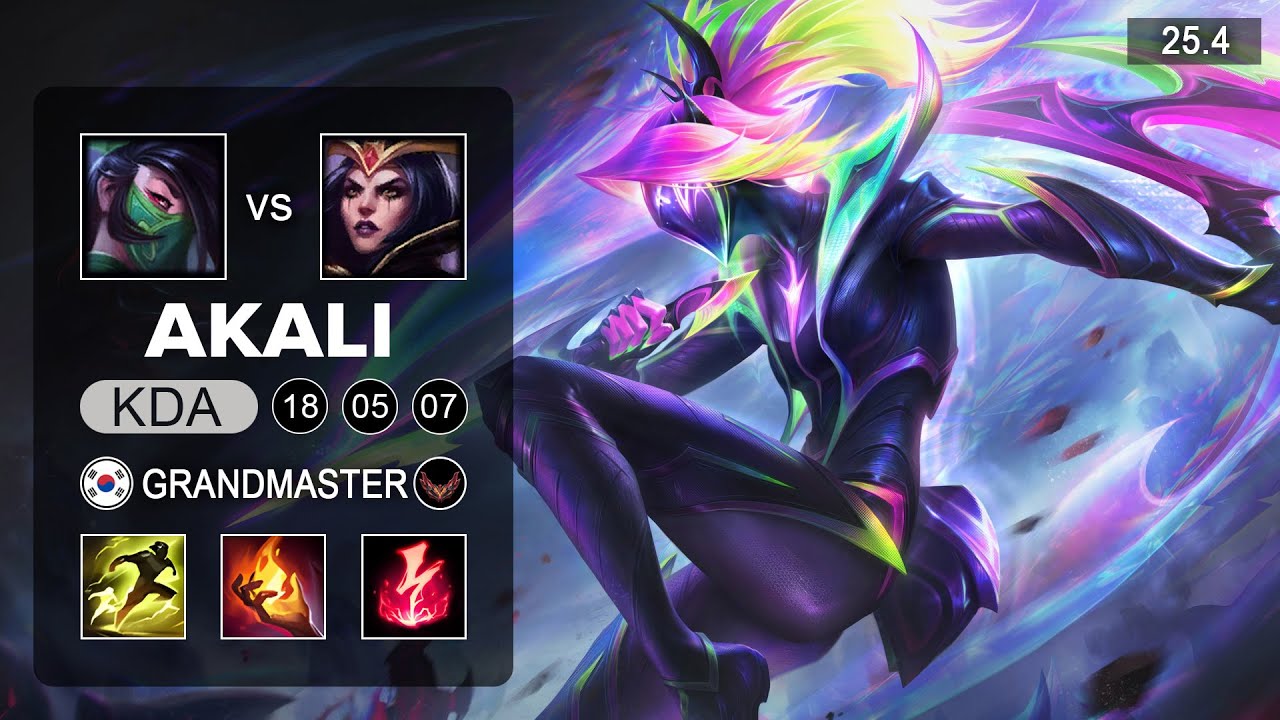 Akali vs LeBlanc Mid - KR Grandmaster - Patch 25.4 Season 15