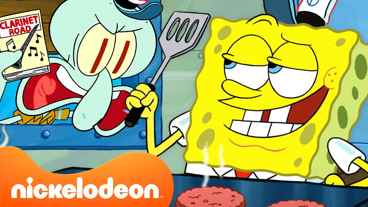 SpongeBob i Skalmar pracują BEZ Pana Kraba! 😅 | 30 minut | SpongeBob | Nickelodeon Polska