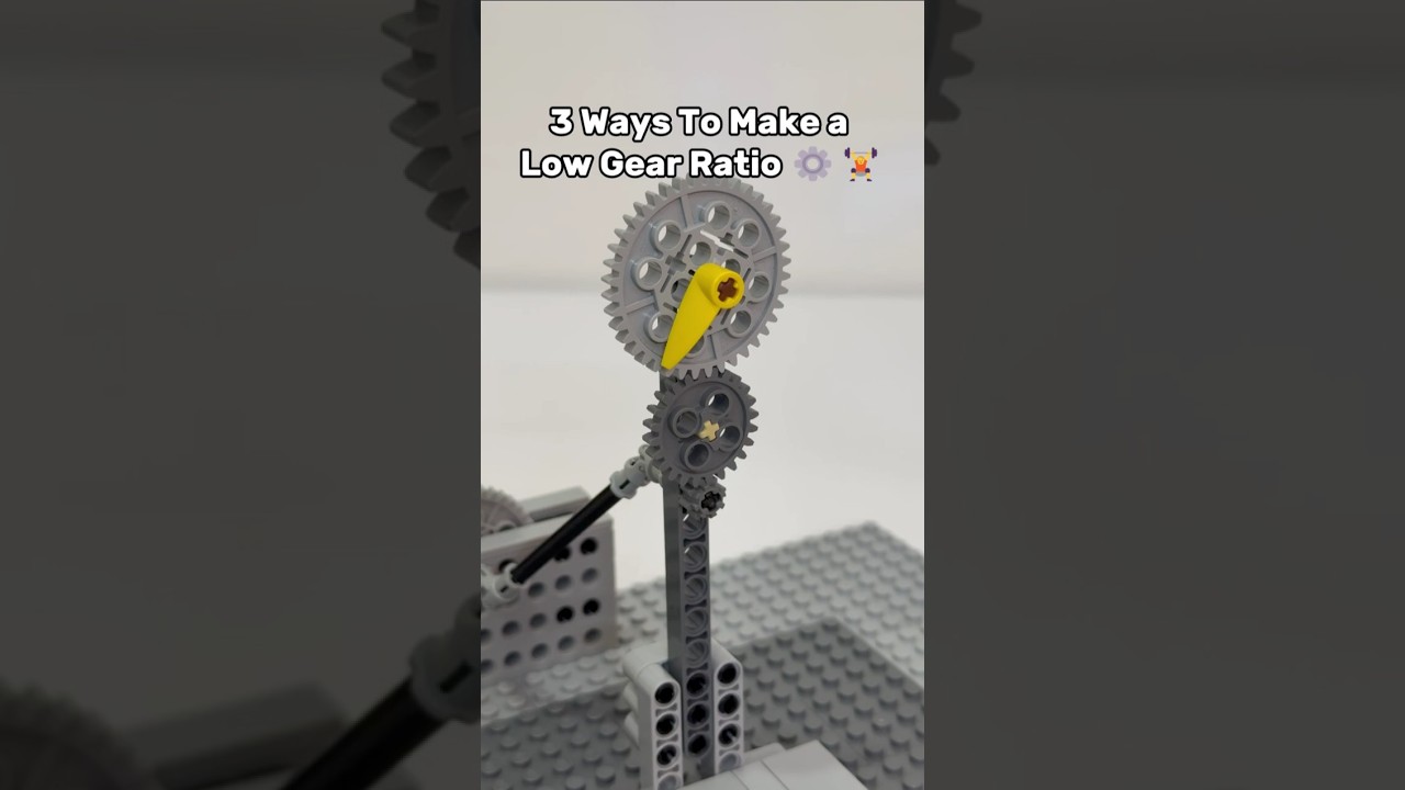 LEGO 3 Ways To Make A Low Gear Ratio⚙️🏋️#LegoTechnic#Engineering