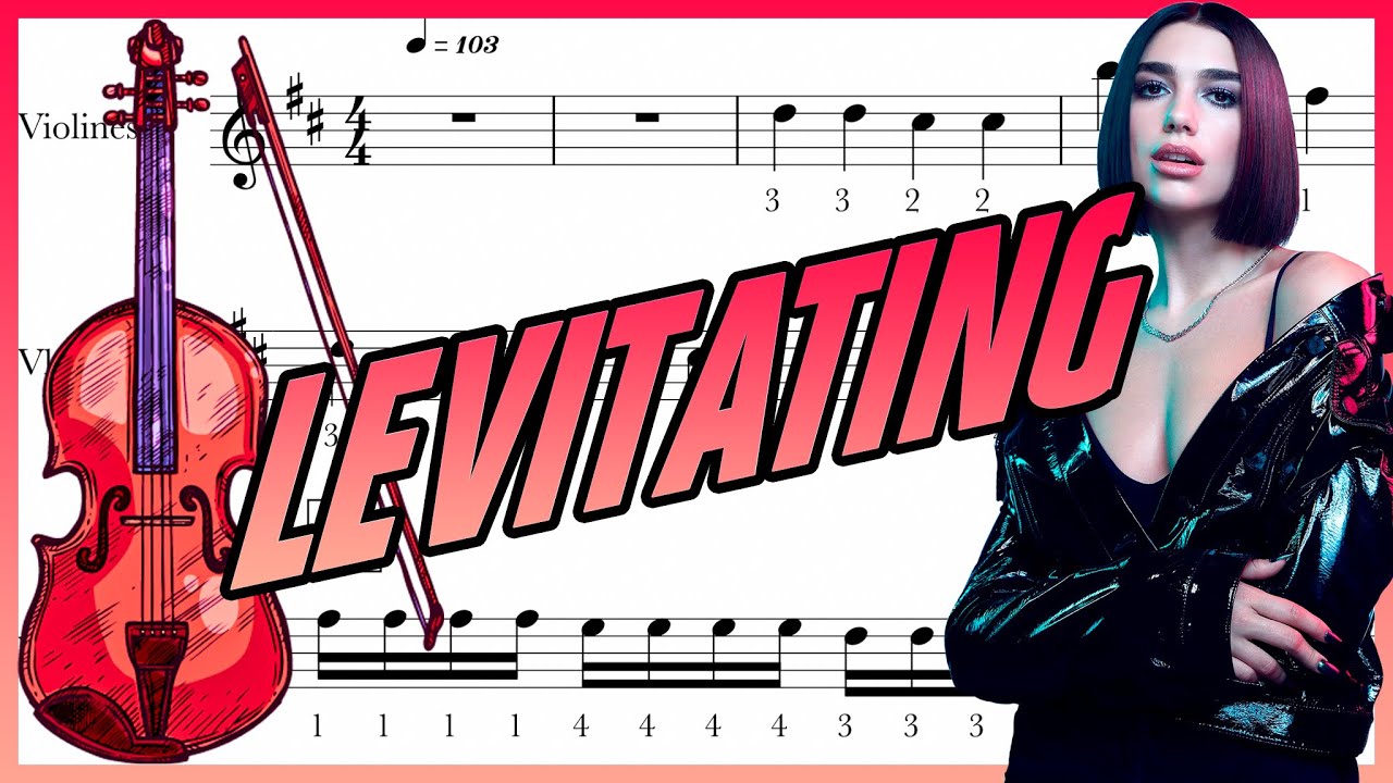LEVITATING partitura violín/ partitura violino / violin sheet - easy violin sheet / DUA LIPA