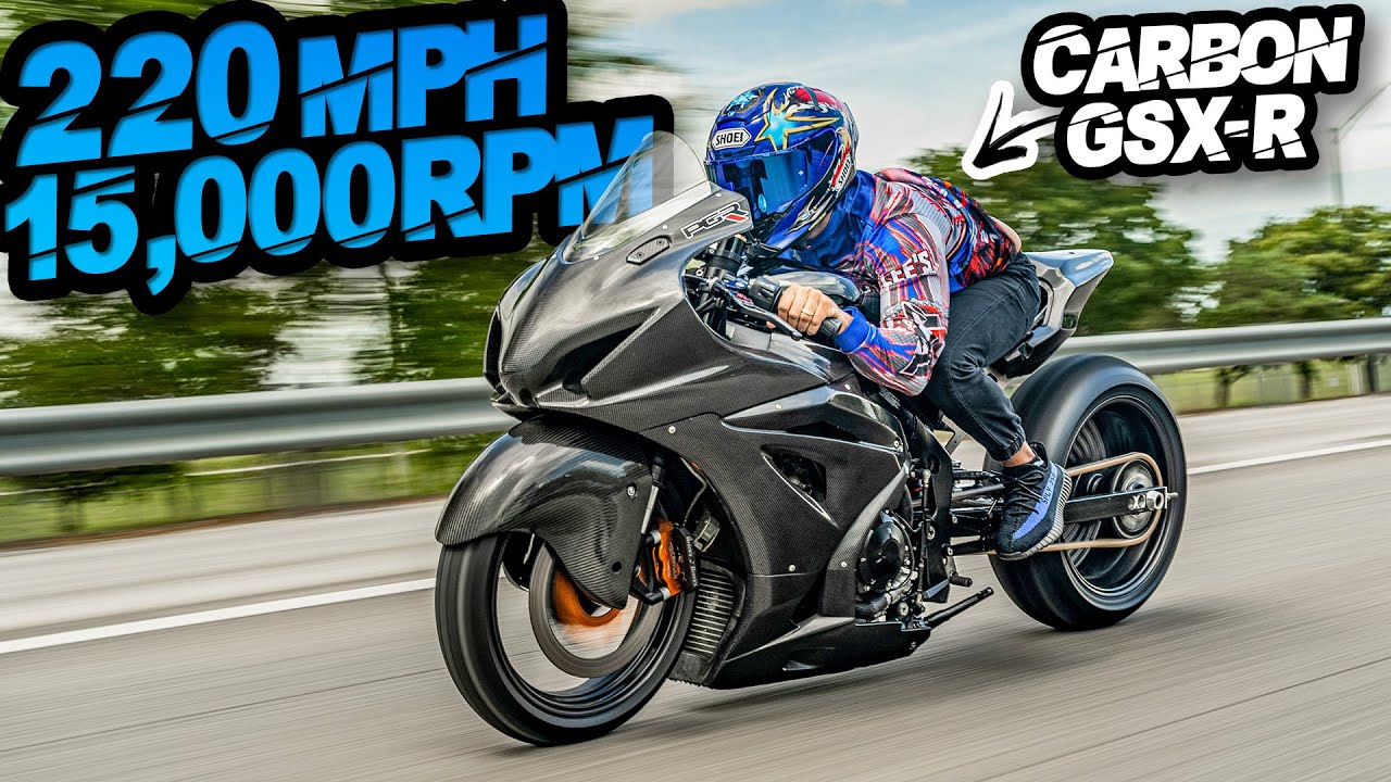 220MPH Carbon Suzuki GSX-R SCREAMS 15,000RPM | 60-130MPH 2.X Seconds! (Busa & H2 Killer)