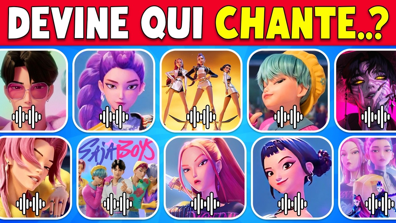 Devine qui CHANTE...? Édition KPOP DEMON HUNTERS 🎶🔥 Jinu, Rumi, Zoey, Baby Saja, Huntrix 😈🎤