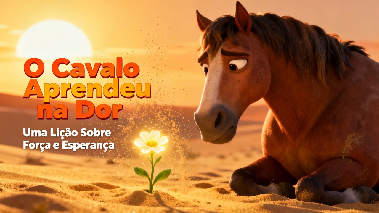 🌵 O Cavalo e a Flor do Deserto – Uma História Sobre Força, Fé e Esperança