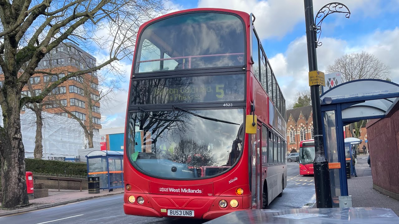 Fast driving + kickdown! NXWM 4523 BU53 UNB. Volvo B7TL WrightBus Eclipse Gemini 1. Route 5 