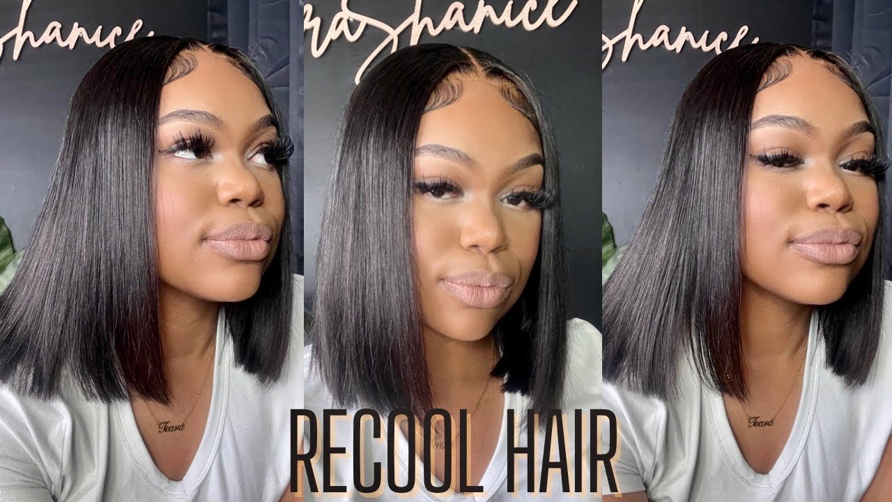 NO GLUE OR SPRAY NEEDED | 5x5 LACE CLOSURE GLUELESS BOB WIG | RECOOL HAIR