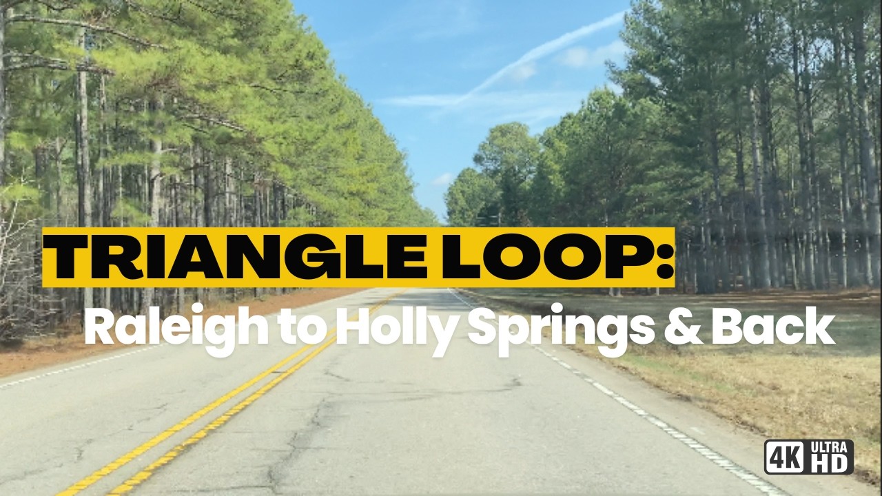 Raleigh to Cary, Apex & Holly Springs | 4K Scenic NC Driving Tour