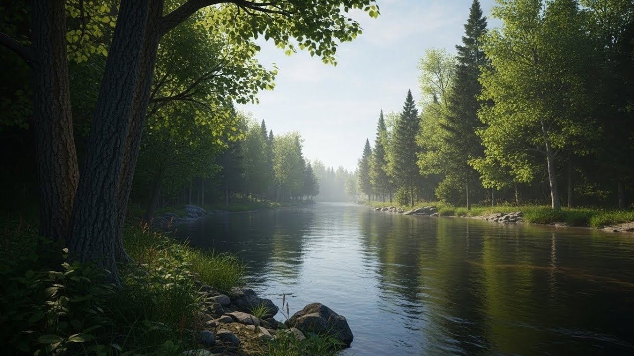 River Ambience 🌿 Flowing Water Sounds for Meditation and Deep Sleep Calm #1889