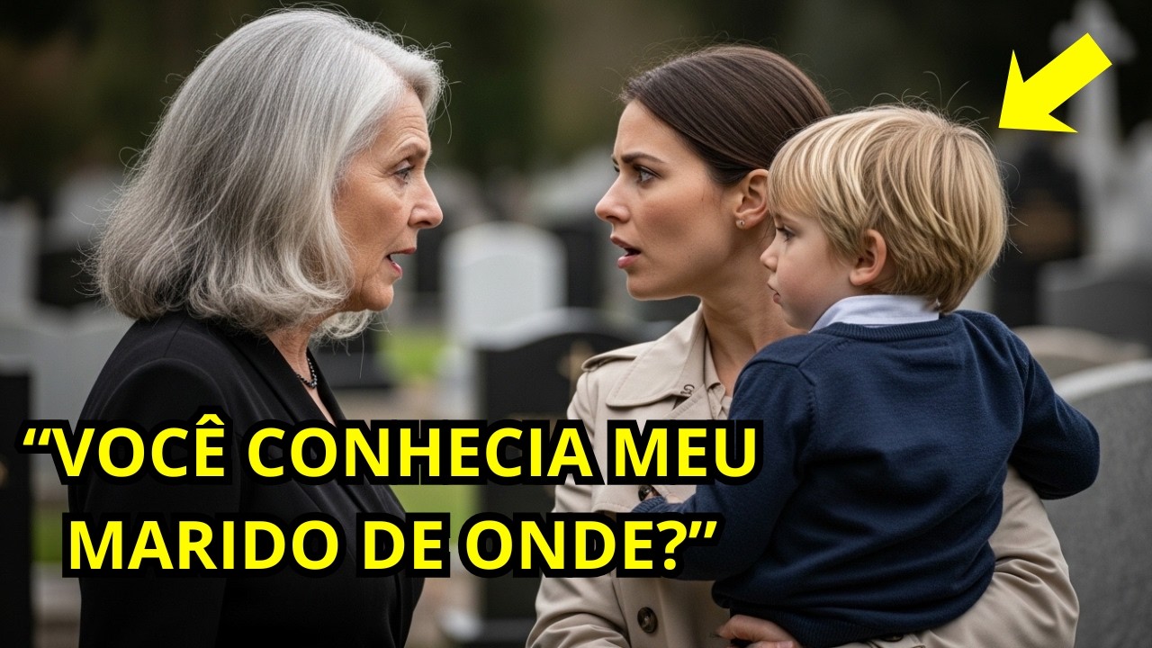 ESPOSA VISITA TÚMULO DO MARIDO E ENCONTRA UMA MULHER E UMA CRIANÇA CHORANDO