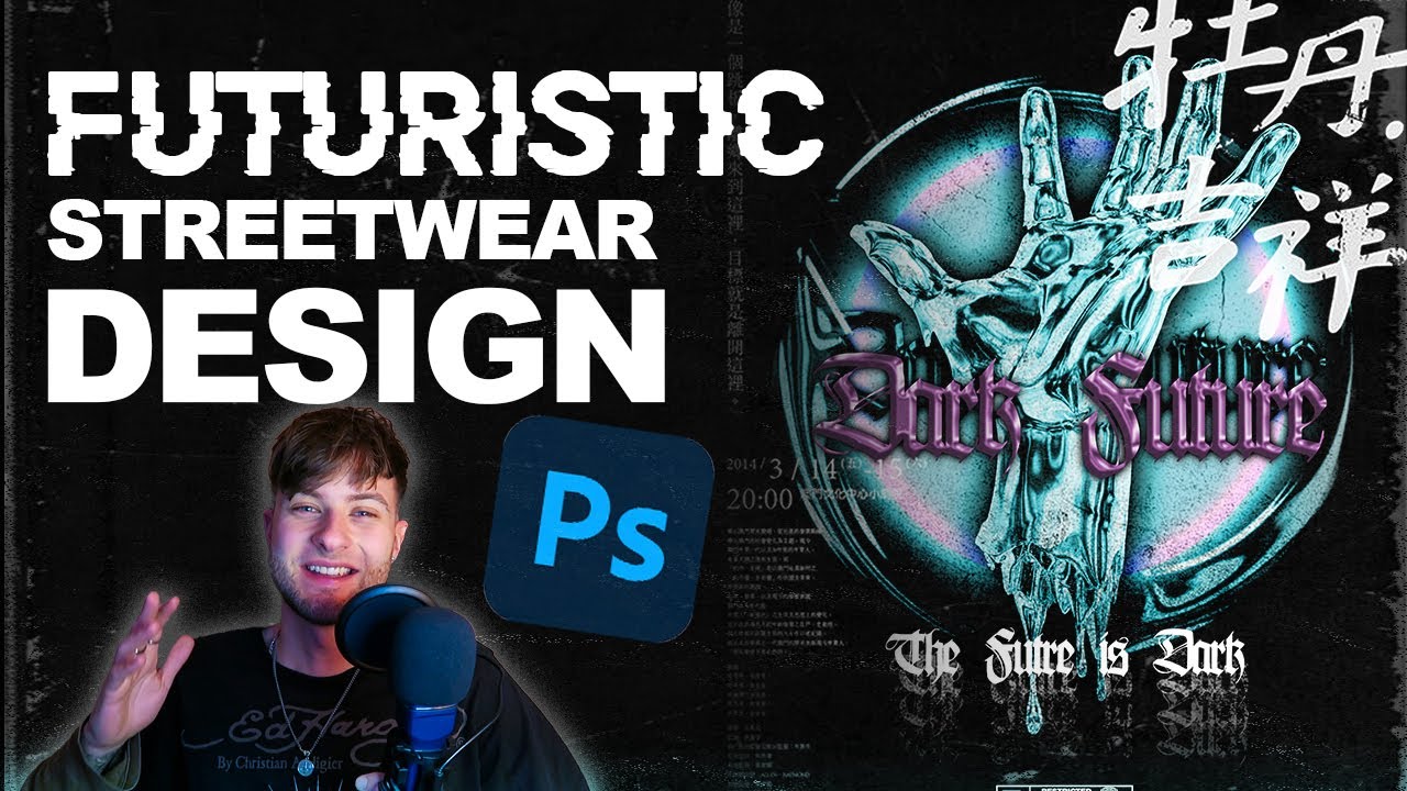 Designing a Futuristic Streetwear T-shirt | PHOTOSHOP TUTORIAL 2023