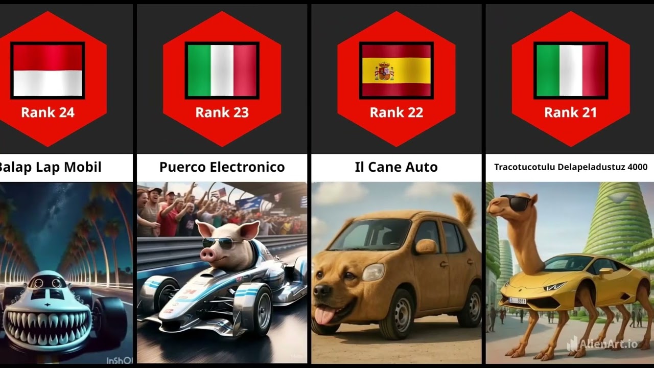 Comparison Ranking All New the Italian Brainrot Automobile Memes