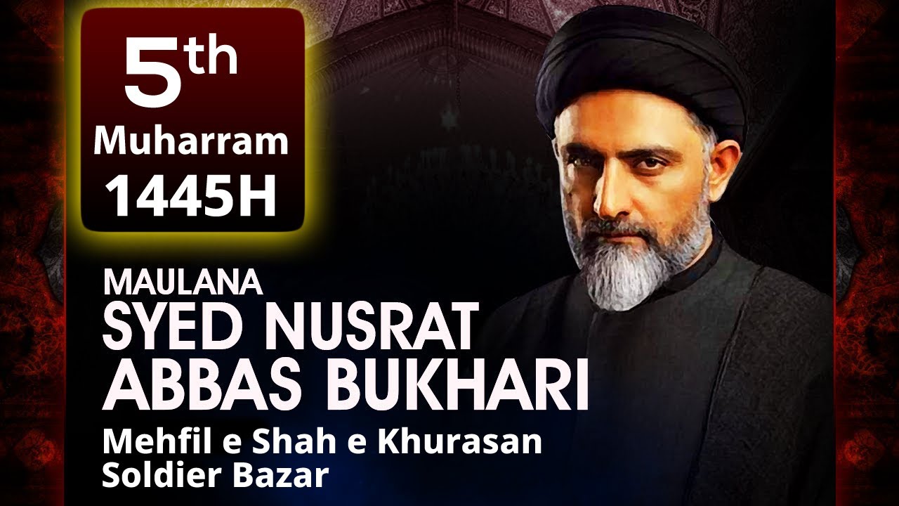 Live Majlis Shab e 6 Muharram 1445 | Maulana Syed Nusrat Bukhari | Mehfil e Shah e Khurasan