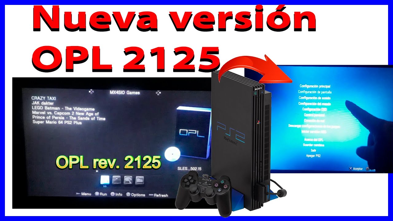 🔴La última actualización del OPL PS2 💥OPL(REV.2125)💥 poner en español⚡2 USB,exfat,mx4sio,zso