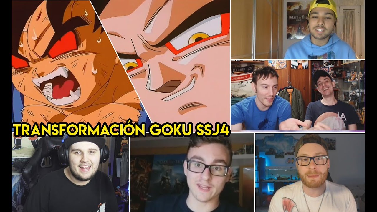Españoles reaccionan a Transformacion de Goku a Super Sayayin 4 l Doblaje Latino Vs Español l GT