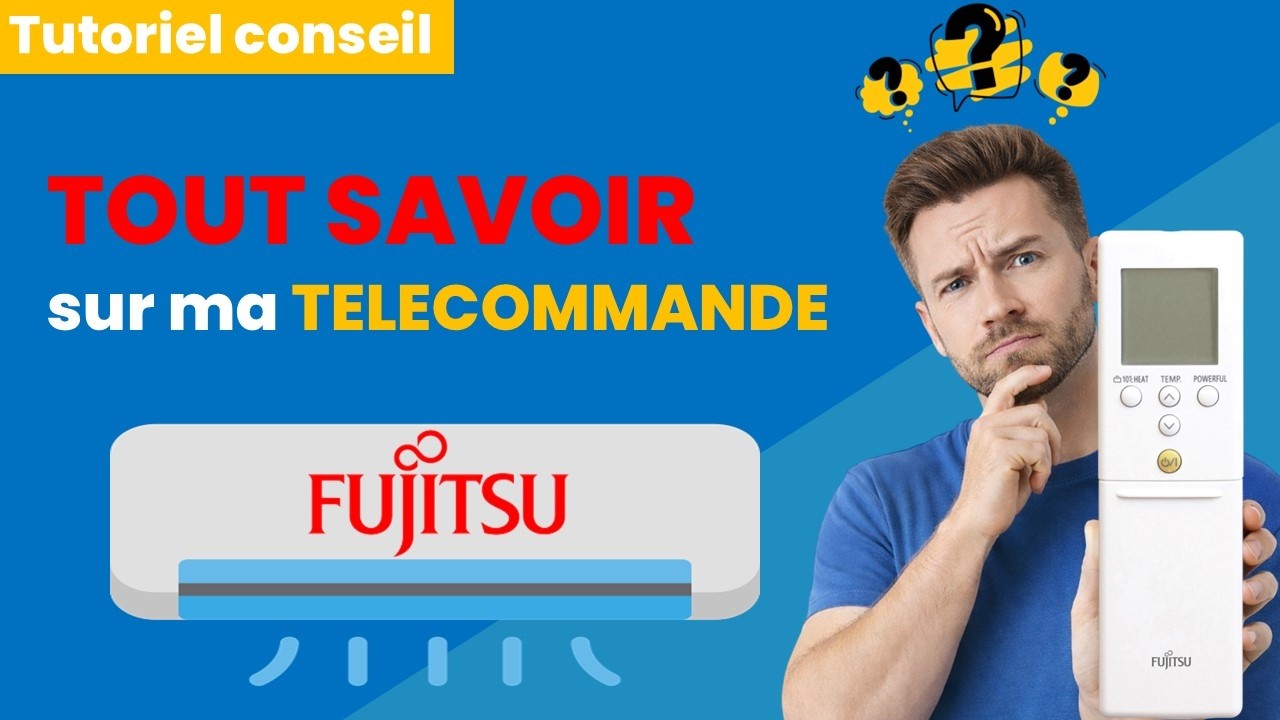 Comment utiliser ma télécommande avec un climatiseur mural réversible Atlantic Fujitsu Takao R32 ?