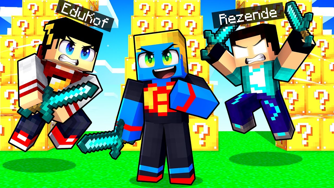 ESCADONA RAIZ COM REZENDE E EDUKOF no MINECRAFT ?!