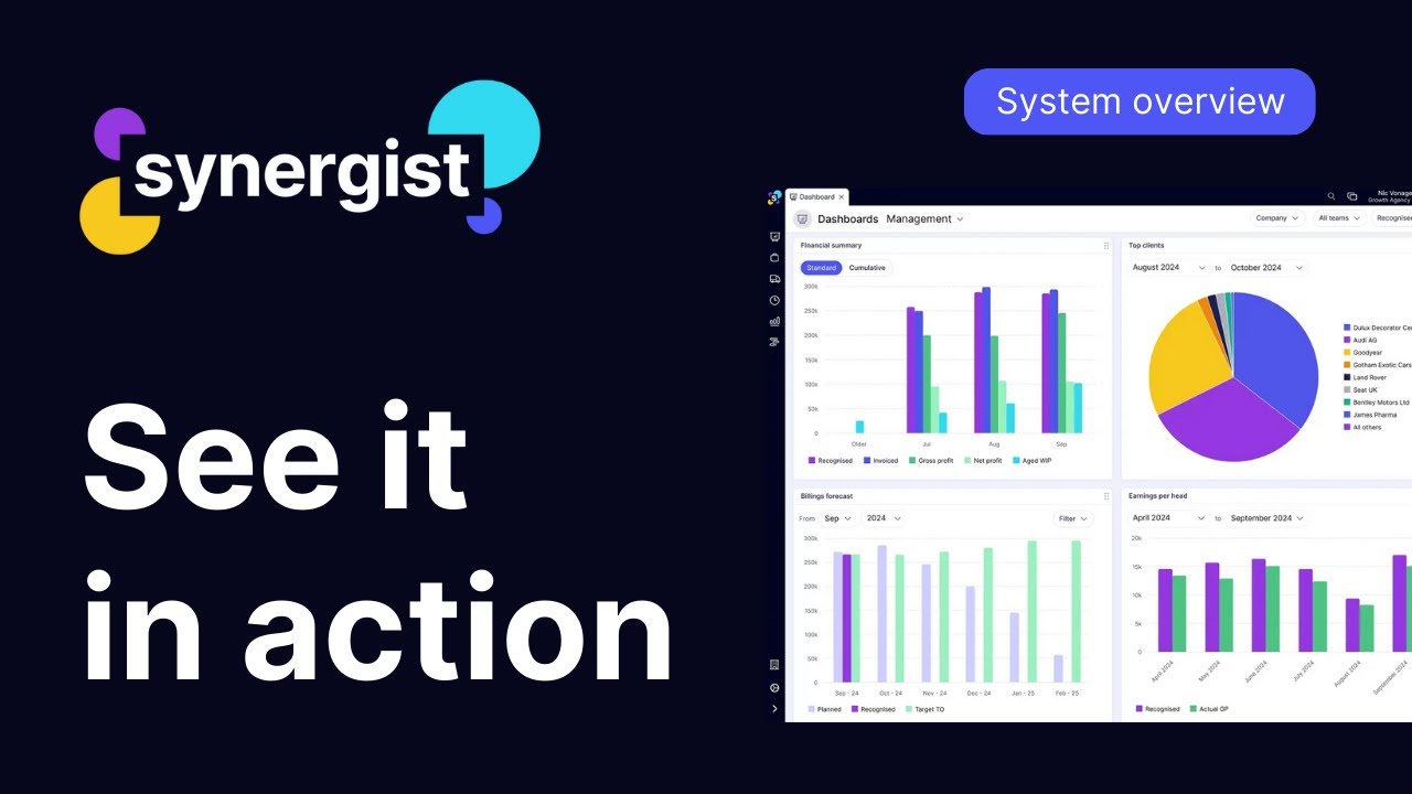 See Synergist in action | Agency management software