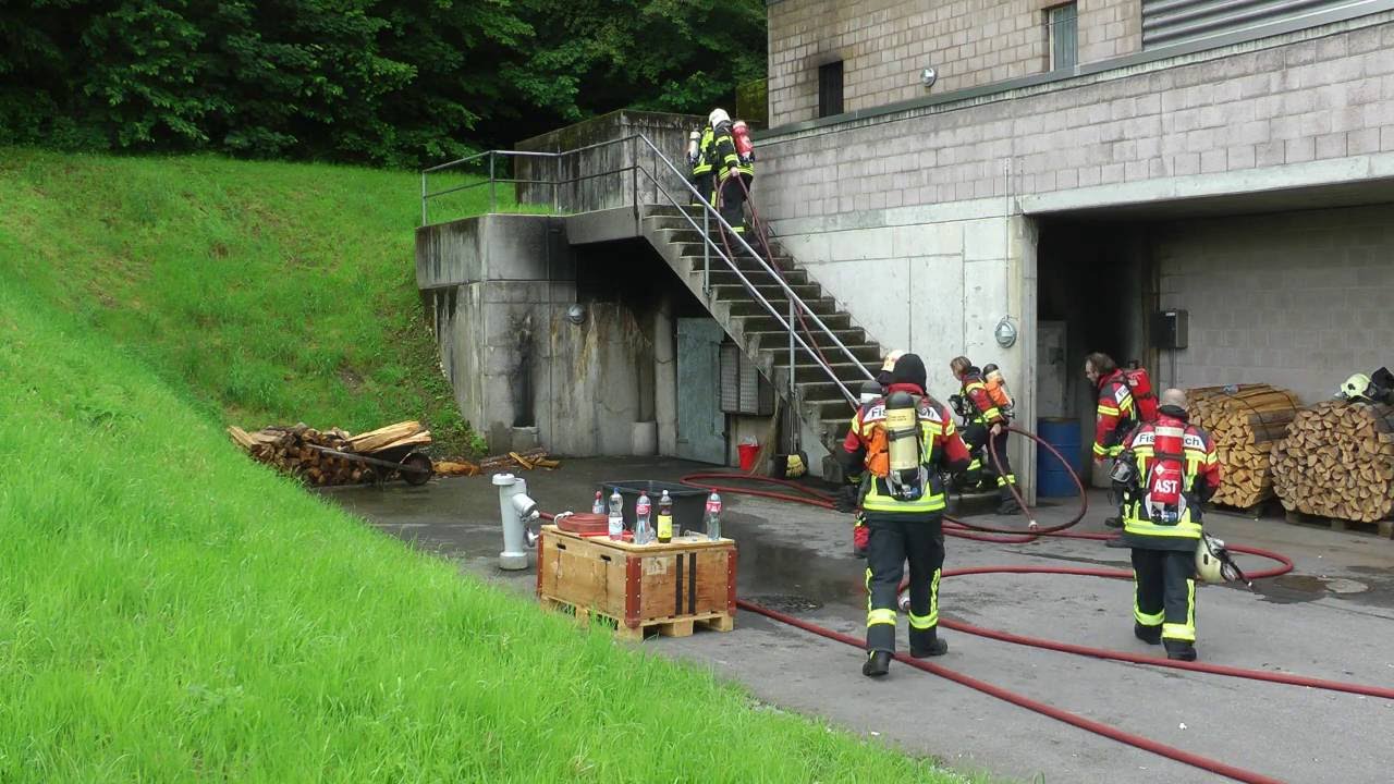 Feuerwehr Fislisbach Atemschutz im Brandhaus Wangen