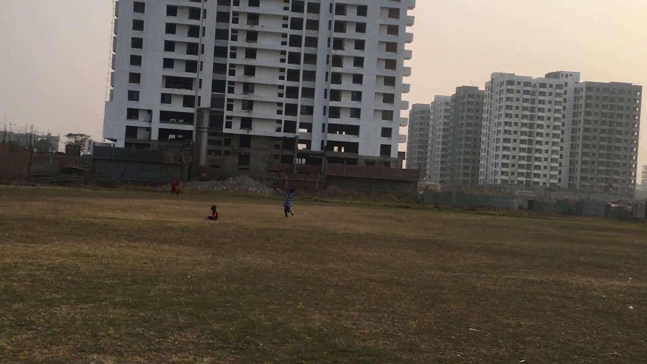 Baby running with sister