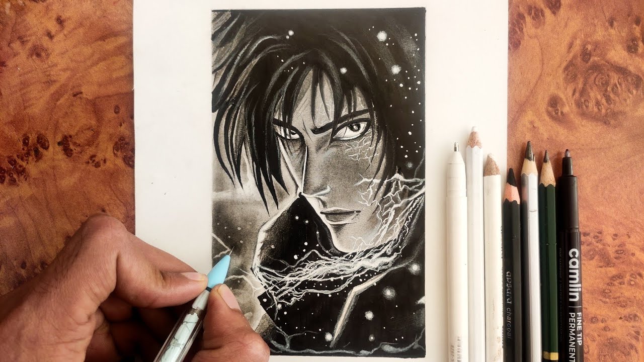 How To Draw Sasuke Uchiha | flash effect Sasuke Drawing | Easy Anime Drawing 