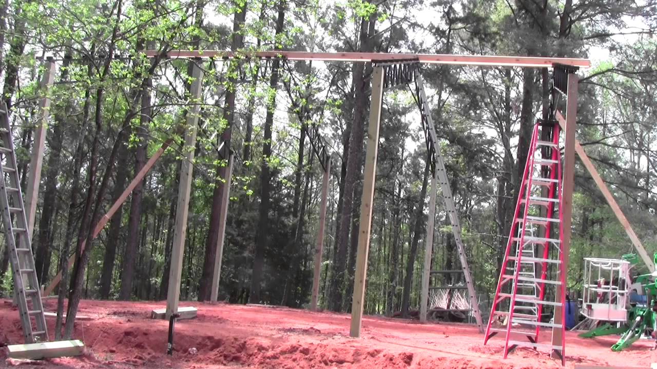 Fast Install 30x30 Open Steel Truss Pole Barn Full Video No Edit