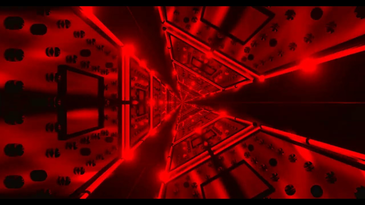 10 hours Red Neon Tunnel Screensaver 4K UHD 60fps VJ Loop PC Laptop