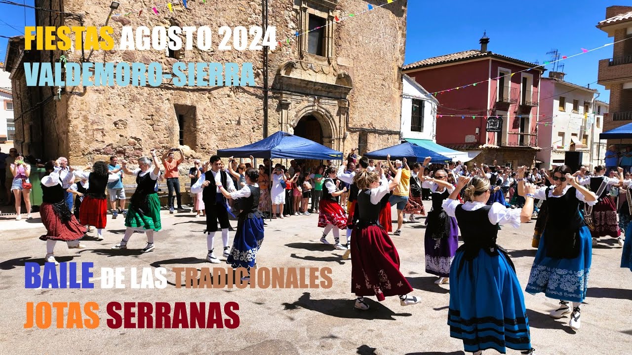 Baile de las Tradicionales Jotas Serranas en las Fiestas de Valdemoro-Sierra de Agosto 2024