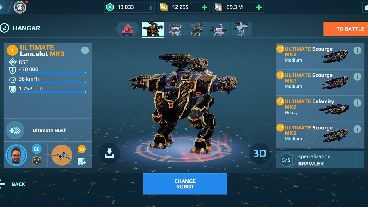 Lancelot Calamity Scourge | Full Ultimate War Robots Gameplay 