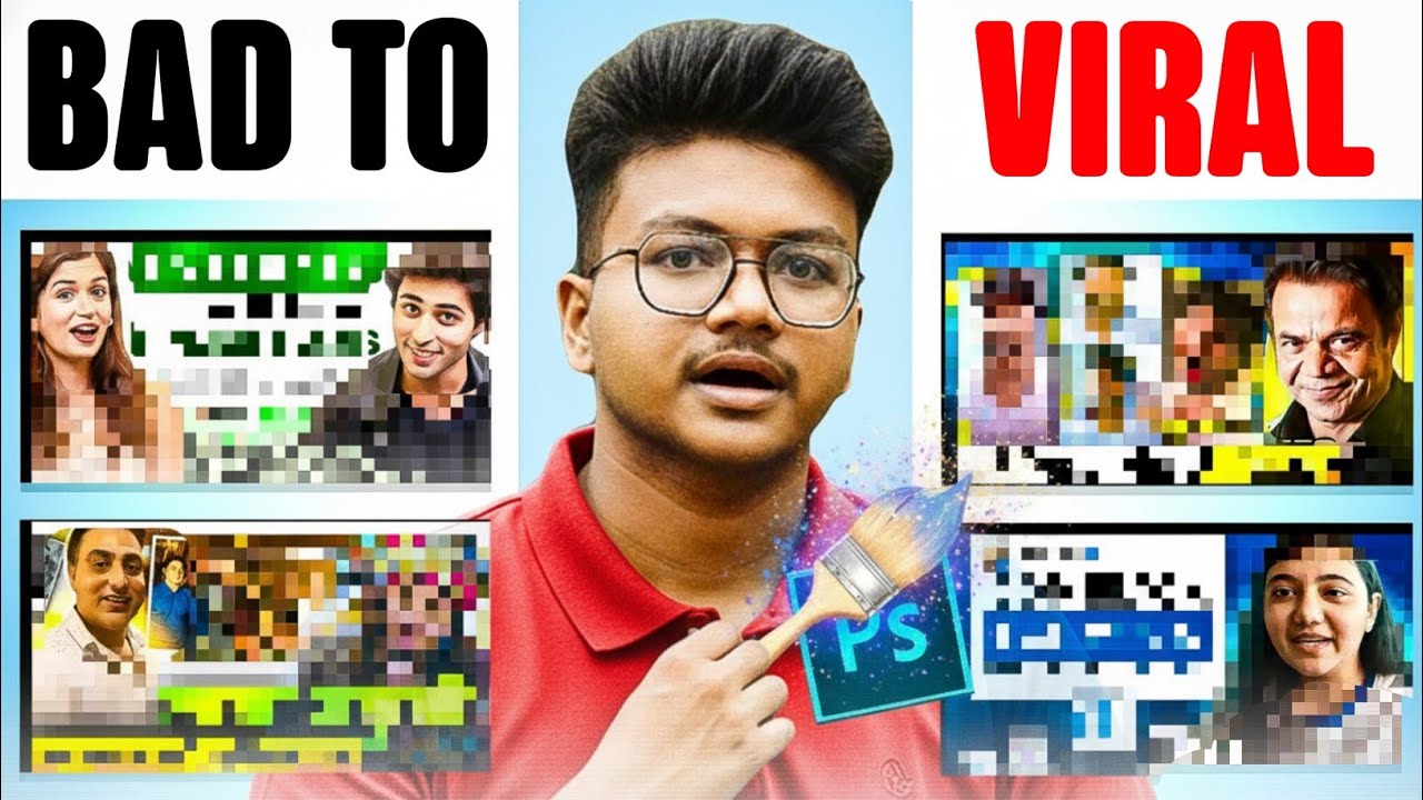 🔥From Bad to Viral : Fixing Famous Youtubers Thumbnails