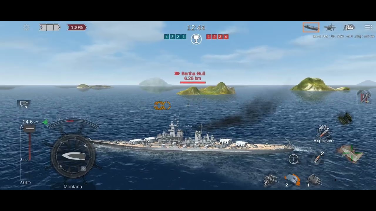 Obease American battleship (naval Frontline II episode 52 Montana)