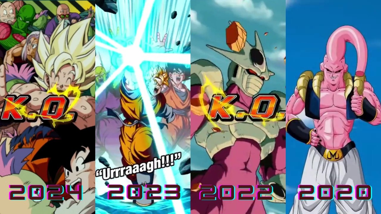 Evolution of Worldwide Download Celebration Units Animations 2017-2024 DBZ Dokkan Battle