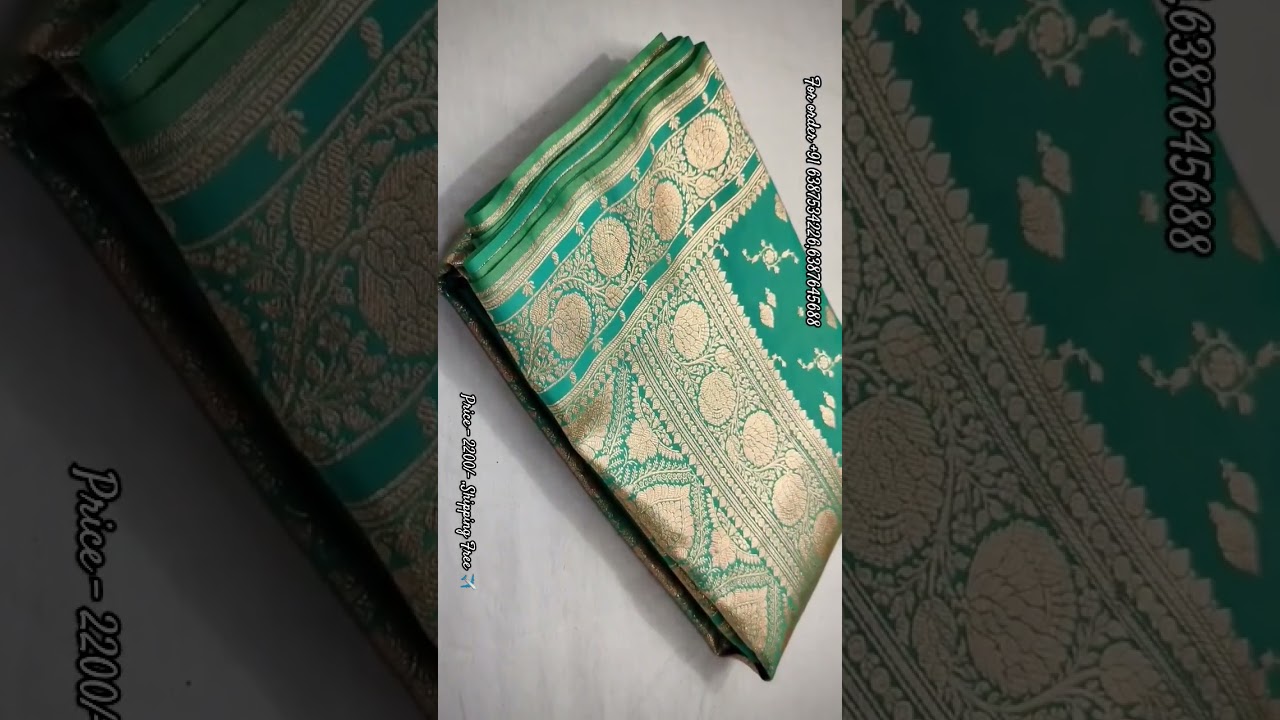 Presenting Two Shade Sea Green Colour Saree || #fashion #shopping #premium #silk #shorts