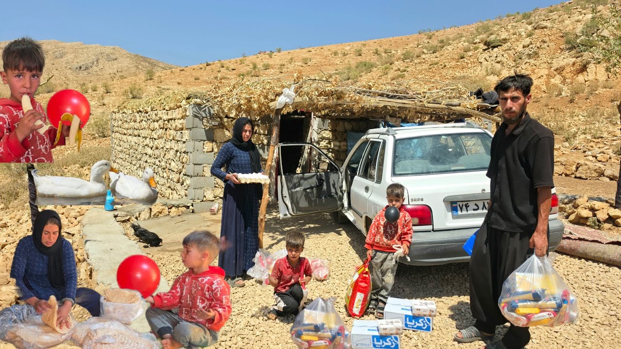 Nomadic Life in the Zagros🥹🌿🙏 | An Operator Helps a Nomadic Family Buy Essential Supplies 🏔️❤️