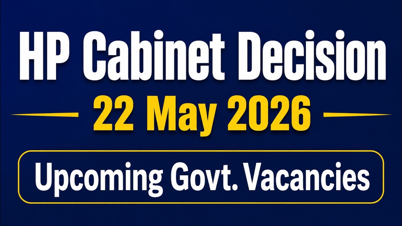 HP Govt Jobs 2026 (Upcoming) - HP Cabinet Decision Today - GKSTUDY
